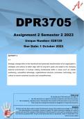 DPR3705 Assignment 2 (COMPLETE ANSWERS) Semester 2 2023 (528120) - DUE 1 October  2023