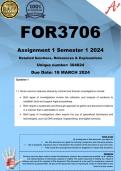 FOR3706 Assignment 1 (COMPLETE ANSWERS) Semester 1 2024 (304824) - DUE 18 March 2024 