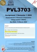 PVL3703 Assignment 1 (COMPLETE ANSWERS) Semester 1 2024 (200444) - DUE 16 March 2024 