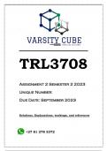 TRL3708 Assignment 2 Semester 2 2023