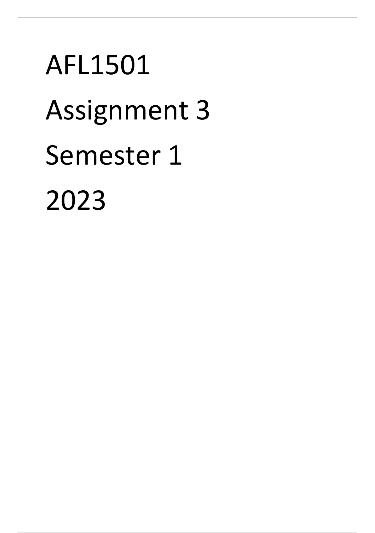 afl1501 assignment 1 2023 answers
