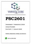 PSC2601 Assignment 1 (ANSWERS) Semester 2 2023  - DISTINCTION GUARANTEED
