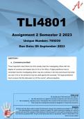 TLI4801 Assignment 2 (COMPLETE ANSWERS) Semester 2 2023 (705030) - DUE 9 September 2023