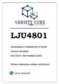 LJU4801 Assignment 2 (ANSWERS) Semester 2 2023 - DISTINCTION GUARANTEED