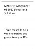 Mac3701 Assigment 01 2023 semester 2 Solutions