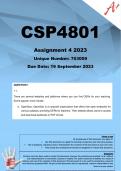 CSP4801 Assignment 5 (COMPLETE ANSWERS) 2023 (703059) - DUE 19 September 2023