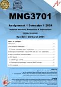 MNG3701 Assignment 1 (COMPLETE ANSWERS) Semester 1 2024 - DUE 26 March 2024
