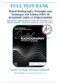 Test Bank for Dental Radiography: Principles and Techniques 6th Edition by Joen Iannucci & Laura Jansen Howerton ISBN 9780323695503 Chapter 1-35 | Complete Guide A+