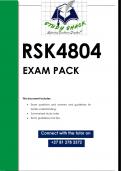 RSK4804 EXAM PACK 2024