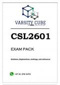 CSL2601 EXAM PACK 2023