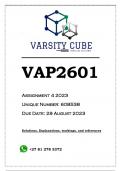 VAP2601 Assignment 4 (DISTINCTION ANSWERS) 2023 - DISTINCTION GUARANTEED