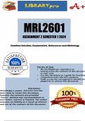 Summary MRL2601 Assignment 2 Answers | Semester 1 | 2024 (Due April 2024) Code: 347800 (Distinction Guaranteed) 