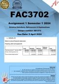 FAC3702 Assignment 1 (COMPLETE ANSWERS) Semester 1 2024 (601373) - DUE 2 April 2024 