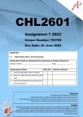 CHL2601 Assignment 7 (COMPLETE ANSWEERS) 2023 (783798) - DUE 26 June 2023
