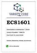 ECS1601 Assignment 6 Semester 1 2023