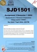 SJD1501 Assignment 3 (COMPLETE ANSWERS) Semester 1 2024 (694907) - DUE 7 April 2024 