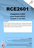 RCE2601 Assignment 2 (COMPLETE ANSWERS) 2023 (629144) - DUE 31 July 2023
