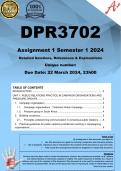 DPR3702 Assignment 1 (COMPLETE ANSWERS) Semester 1 2024 - DUE 22 March 2024