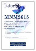 MNM2615 Assignment 1 Semester 2 2023 