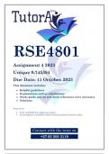RSE4801 Assignment 4 (QUALITY ANSWERS) 2023 (745394)