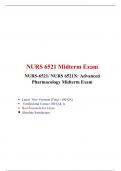 NURS 6521 Midterm Exam (Version 4)/ NURS 6521N Midterm Exam NURS-6521/ NURS 6521N: Advanced Pharmacology Midterm Exam, Walden University
