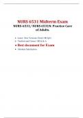 NURS 6531 Midterm Exam (Version 2 , Latest 100 Q & A), NURS 6531N Midterm Exam, NURS 6531N: Practice Care of Adults, Walden University. 