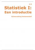 Samenvatting 2023 | Statistiek I: Een introductie (FSWP1-035) COMPLEET