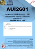 AUI2601 Assignment 1 (COMPLETE ANSWERS) Semester 1 2024 - DUE  March 2024