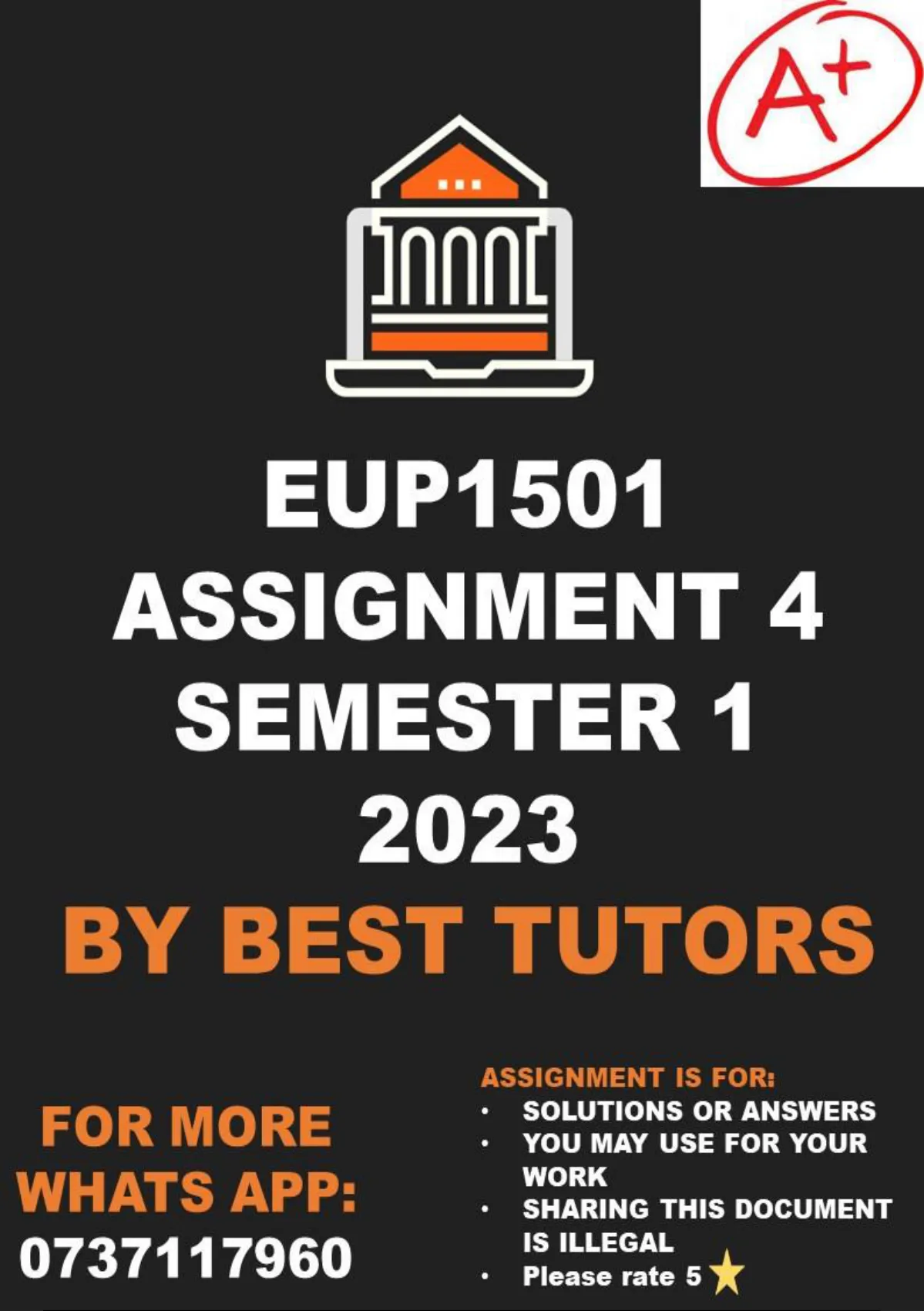unisa eup1501 assignment 4 2023