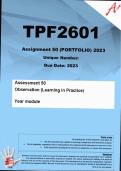 TPF2601 Assignment 50 (PORTFOLIO COMPLETE  ANSWERS) 2023