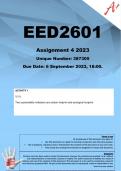 EED2601 Assignment 4 (COMPLETE ANSWERS) 2023 (387305) - DUE 6 September 2023