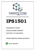 IPS1501 Assignment 2 (ANSWERS) 2023 (606037)