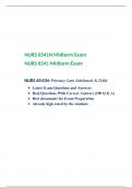 NURS 6541 Midterm Exam (Version 2)/ NURS 6541 peds Week 6 Midterm Exam, NURS 6541/ NURS 6541N-Primary Care Adolescnt & Child, Walden University.