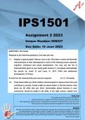 IPS1501 Assignment 2 (COMPLETE ANSWERS) 2023 (606037)