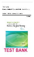 Test bank Brunner Suddarth's textbook of Medical Surgical Nursing 13th Edition  Hinkle  COMPLETE 