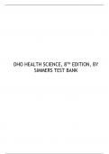 TEST BANK FOR DHO HEALTH SCIENCE 8TH EDITION BY SIMMERS
