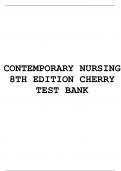 TEST BANK FOR CONTEMPORARY NURSING 8TH EDITION CHERRY