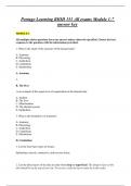 Portage Learning BIOD 151 All exams Module 1-7 answer key provided 100% Correct Responses