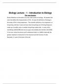Summary -  Biology