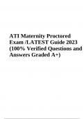 ATI Maternity Proctored Exam &sol;LATEST Guide 2023 &lpar;100&percnt; Verified Questions and Answers Graded A&plus;&rpar;