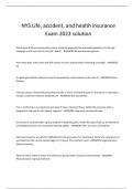 NYS Life&comma; accident&comma; and health insurance Exam 2023 solution
