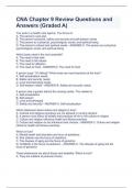CNA Chapter 9 Review Questions and Answers &lpar;Graded A&rpar;