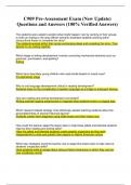 C909 Pre-Assessment Exam &lpar;New Update&rpar; Questions and Answers &lpar;100&percnt; Verified Answers&rpar;