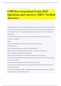  C909 Pre-Assessment Exam 2023 Questions and Answers &lpar;100&percnt; Verified Answers&rpar;