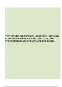 TEST BANK FOR MEDICAL-SURGICAL NURSING CONCEPTS & PRACTICE 3RD EDITION DeWIT STROMBERG DALLRED | COMPLETE GUIDE.