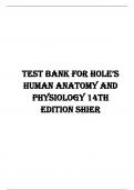 TesT Bank for Hole’s Human Anatomy and Physiology 14th Edition Shier