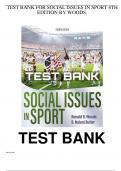 Social Issues in Sport 4th Edition by Woods Test Bank