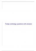 Fisdap cardiology questions with answers