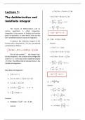 The Antiderivative and Indefinite Integral 