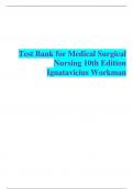 Test Bank for Medical Surgical Nursing 10th Edition Ignatavicius Workman